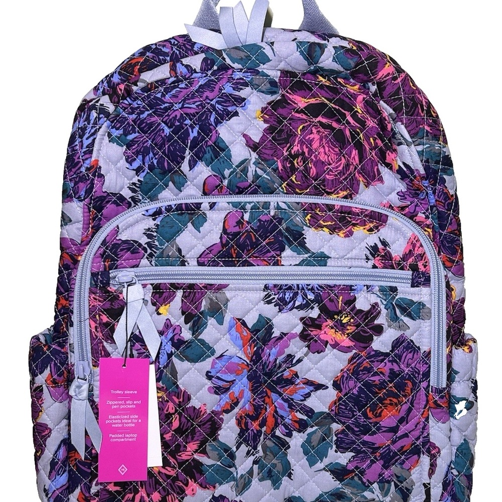 Vera Bradley Neon Blooms Campus Backpack